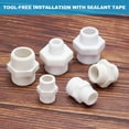thumbnail image 3 of Uxcell Pipe Fittings Nipple G 1 x G 3/4, 10 Pcs Male to Male Thread Coupling Adapter Hex Straight Connector, White, 3 of 6