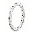 thumbnail image 4 of Pink Tourmaline and Diamond Sterling Silver Ring, 4 of 9
