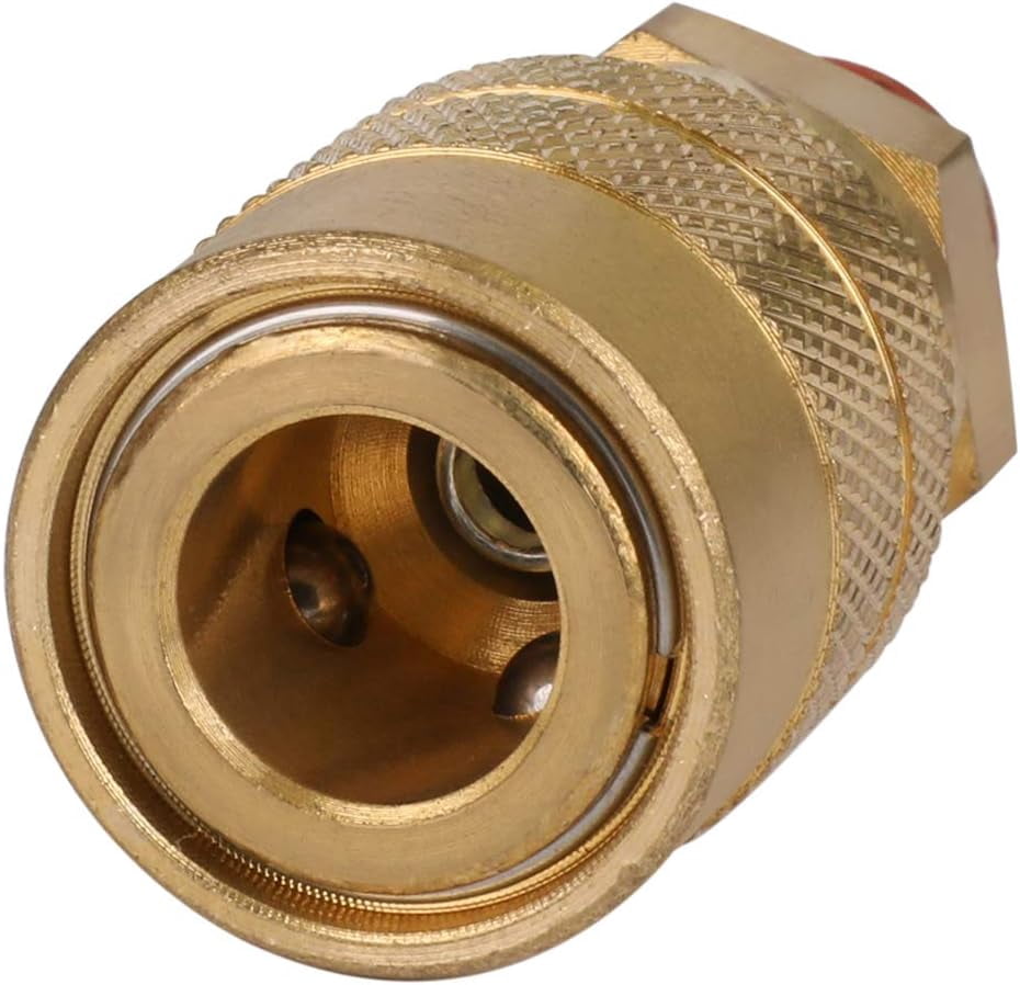 MKEUDQ-Industrial Air Coupler, 1/4 Inch Body Size, 1/4 Inch NPT Male Threads Size, Brass Air Compressor Hose Fitting