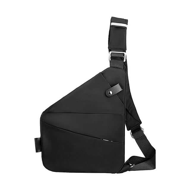 Bolso bandolera para hombre Yuyangstore Mochila de hombro cruzado Negro derecha