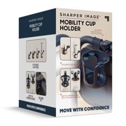 Sharper Image Walker Cup Holder for 1 Round Bars, Fits Cups & Bottles Up to 3, Mobility Aid Accessory