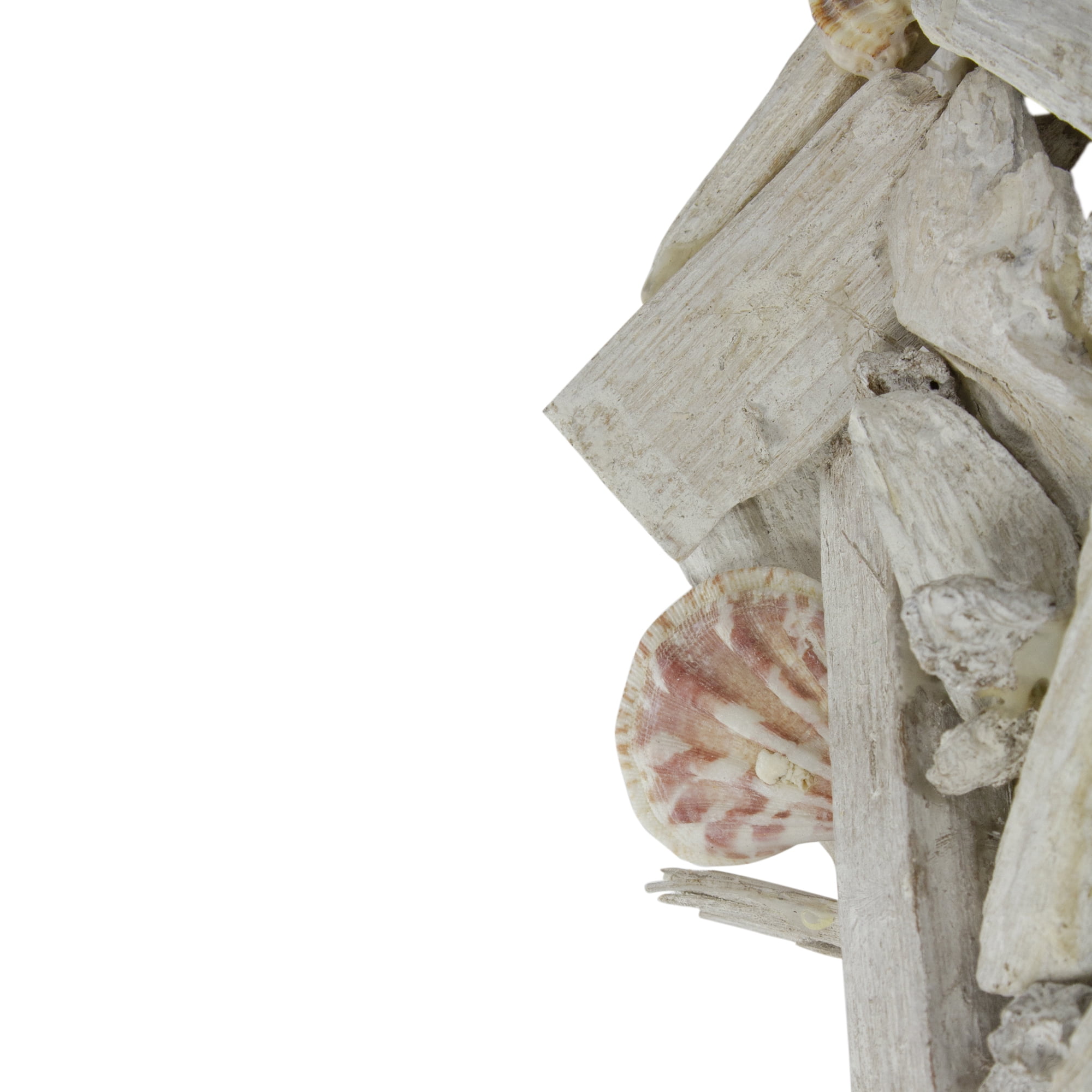 Northlight 13" Nautical Driftwood and Seashell Artificial Summer Wreath