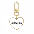 thumbnail image 1 of Special Handwriting English Name JENNIFER Gold Heart Keychain Metal Keyring Holder, 1 of 3