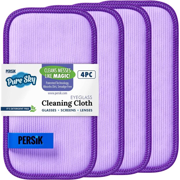 PureSky Eyeglass Cleaner Cloth Streak Free Ultra Microfiber Eyeglass Cleaner Wipes Leaves no