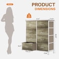 thumbnail image 3 of CONCETTA 8-Drawer Fabric Dresser Storage Chest for Bedroom, Closet, Entryway, Storage Furniture for Adults, Oak, 3 of 8