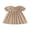 Khaki, variant on RUINIXCW Toddler Baby Girl Summer Gingham Plaid Dress Cute Puff Short Sleeve Doll Collar Ruffled Casual A-line Dress Clothes 6 Months to 4 Years