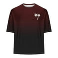thumbnail image 4 of HOMADLES Mens T Shirts Crewneck Gradient Print Soft Casual Short Sleeve Wine 3XL, 4 of 4