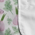 thumbnail image 4 of Garlic Microwave Oven Cover, Repetitive Vegetable Drawing Illustration on Plain Background, Water Resistant Organizer with Pockets for Kitchen, 36" x 12", Fern Green Pale Mauve, by Ambesonne, 4 of 4