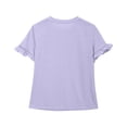 thumbnail image 5 of Mgmyaa T-Shirt à Manches Courtes pour Filles, Manches à Volants Mignonnes, Col Rond, Blouse d'Été Décontractée, 5 of 5