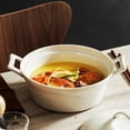 thumbnail image 5 of Ceramic soup tureen with lid and ladle, 2000ml serving tureen with large capacity and double handles for soups, stews, 5 of 6