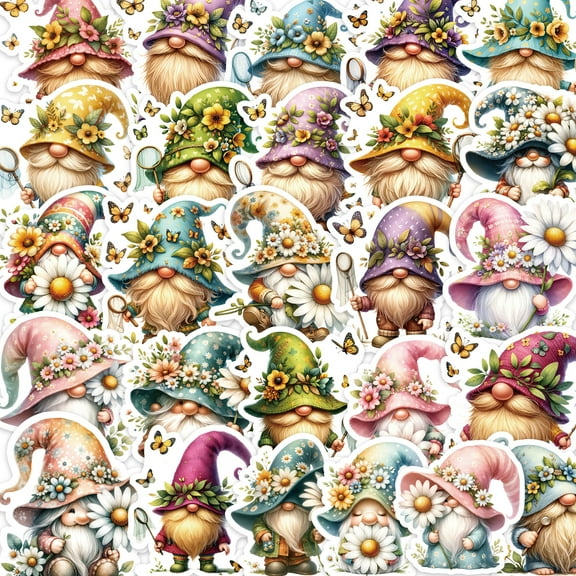 52 Pcs Fairy Stickers Pack Cute Fantasy Elf Decals for Journal Scrapbooking DIY Crafts Christmas Easter Gift Decorations