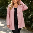 thumbnail image 6 of SAWOBUUN Lightweight Cardigan for Women Soft Button Down Long Sleeve Casual Open Front Tunic Jacket with Pockets, 6 of 9