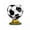 A, variant on Soccer Ball Shaped Rotating Mug with Gold Base, 10 oz Soccer Mug, Fun Spinning Drinking Cup for Game Day, Unique Sports Fan Gift for Coaches and Enthusiasts, BPA-Free Plastic, 1pc