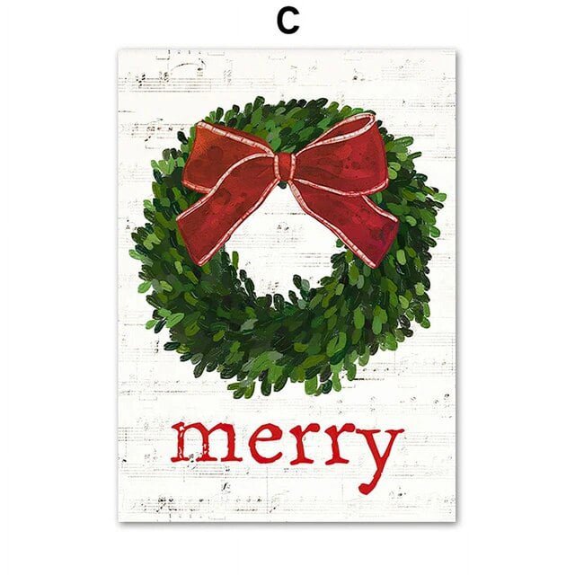 Póster de Papá Noel y camión para decoración del hogar, arte de pared, pintura en lienzo, imágenes impresas, Feliz Navidad, Año Nuevo