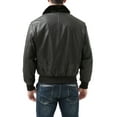 thumbnail image 5 of Landing Leathers Men Navy G-1 Leather Flight Bomber Jacket, 5 of 6