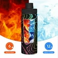 thumbnail image 5 of Haiem Rainbow Glitter Printed Sports Insulated Kettle 18oz stainless steel kettle Leak-proof Water Bottle,Double-wall Insulated Bottle for Travel,Sports,Fitness, 5 of 7