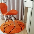 thumbnail image 6 of Etereauty 1Pc Round Carpet Parlor Mat Skid Resistance Decorative Chair Carpet for Bedroom Living Room (Basketball), 6 of 6