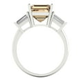 thumbnail image 4 of Three-Stone Engagement Ring for Women - 3ct Yellow Moissanite in 18K White Gold Promise Ring, 4 of 6