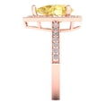 thumbnail image 3 of 2.36 ct Pear Cut Natural Citrine with Simulated Diamond Halo Accents 18K Rose Gold Womens Engagement Ring, 3 of 5