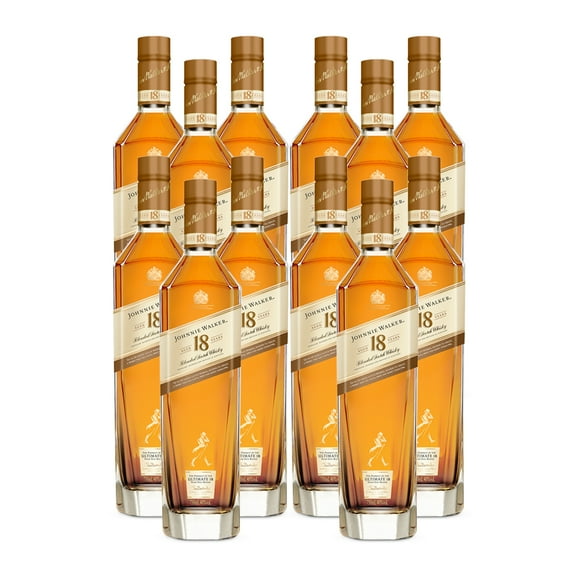 Pack De 12 Whisky Johnnie Walker Ultimate Label 18 Años 750Ml Importado