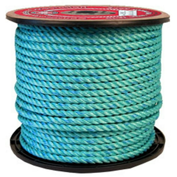 CWC BLUE STEEL™ Rope - 3/4" x 600 ft., Teal W/Dk Blue Tracer