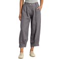 thumbnail image 6 of High-Waisted Cotton-Linen Balloon Pants for Women with Elastic Cuffs - Loose Fit Cropped Trousers for Women's Summer Casual & Vacation Wear Gray XL, 6 of 8