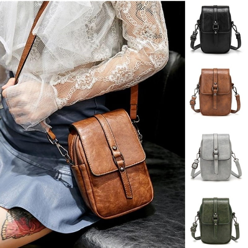KUDOSALE - Vintage Style Cellphone Purse Small Cross Body Bag
