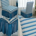 thumbnail image 5 of EUDIDV Comfortable Relaxing Cushion Modern Easy Thickened Chair Cover Seersucker Chair Cover Home Elastic Dining Chair Cover Lace Skirt Supportive Seat, 5 of 6