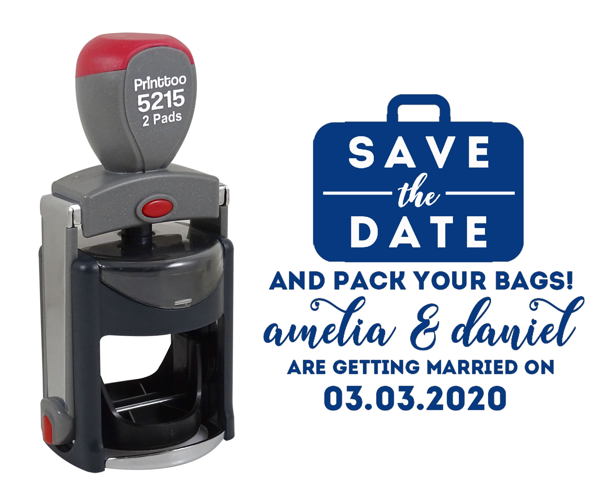 Buy Heavy Duty Style Office Date Stamp With FAXED - Self Inking Dater - Style A - Blue & Red Ink