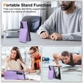 thumbnail image 4 of Dteck Wallet for Samsung Galaxy Z Fold 3 Case with Built-in Glass Screen Protector, Soft PU Leather Card Holder Flip Kickstand Protective Case for Z Fold 3 5G,Purple, 4 of 7
