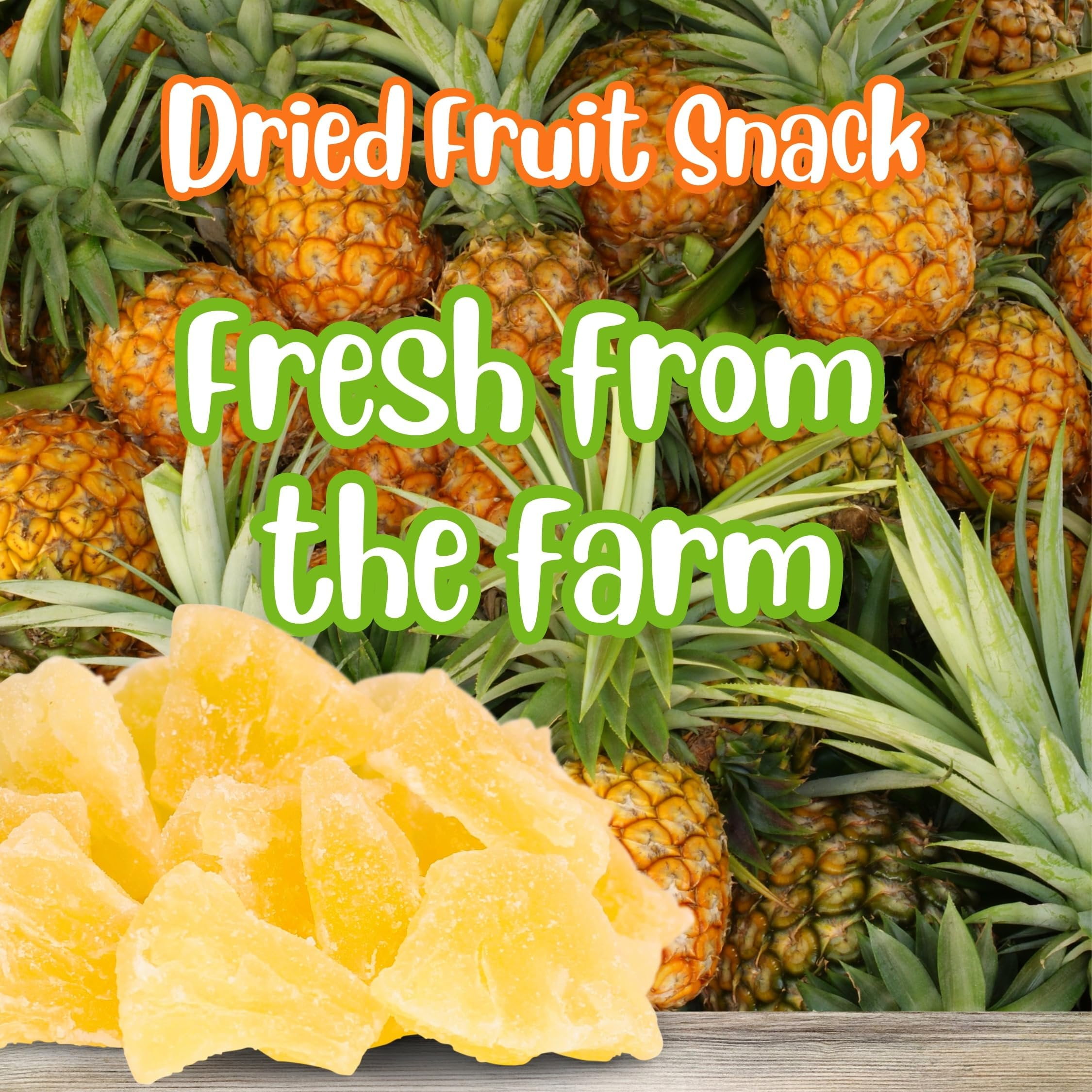 Delicious Dried Pineapple Chunks by It's Delish - 2.5 Lbs Reusable Jumbo Container  Lightly Sweetened Candied Fruit, Low Sugar, Vegan & Kosher Dry Fruit Snacks
