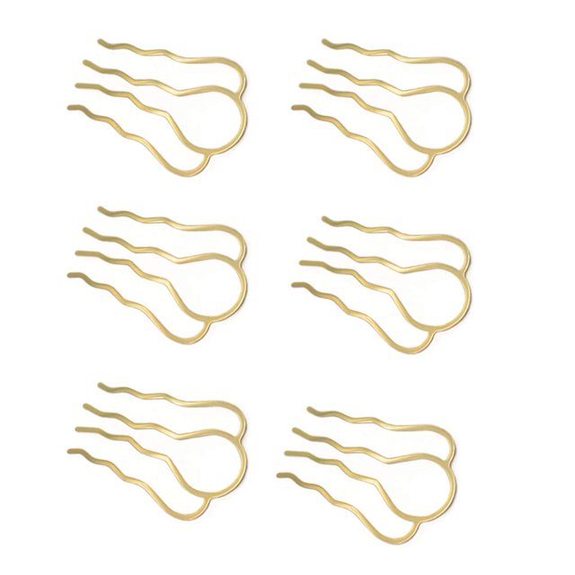 6 Piezas 4 Dientes Peinetas Pasadores Latón Horquillas para el Cabello Soporte para Moño para el Cabello Lados del Cabello Clip de Peine Pinzas para Peine Accesorios para el Cabello Nupcial para Niñas