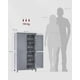 thumbnail image 4 of VASAGLE Mueble de Baño, Armario de Baño, Armario de Cocina, con 4 Puertas, Estantes Ajustables, 30 x 60 x 110 cm, Gris Mística, 4 of 5