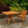 thumbnail image 6 of Benjara Patio Outdoor Dining Table- 43" Square Natural Brown Acacia Wood, 6 of 9