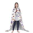 thumbnail image 3 of Honeii Lavender Flowers Print Poncho Cape, Cloak Coat, Snuggly Hooded Wearable Blanket, Hooded Cape For Teenagers,Halloween Costumes-Large, 3 of 7