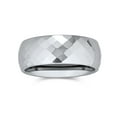 thumbnail image 2 of Bling Jewelry Mens Titanium Wedding Band Prism Cut Titanium Ring Comfort Fit, 2 of 4