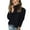 Black, variant on UJNDER Winter Long Sleeve Turtleneck Sweater Blouse for Women Fashion Warm Wear Black XXXL