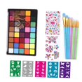 thumbnail image 2 of Body Paint Set with 10 Brushes Cosmetic Palette Face Painting for Fun Themed, 2 of 9