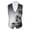 Black Palm Tree, variant on Black Bats Web Men's Suit Vest Halloween Tuxedo Wear Slim Fit V Neck Gothic Formal Dress Waistcoat Vests Top,Moon Star