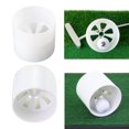 thumbnail image 1 of Soporte de bandera profesional de golf con agujeros verdes de 2 piezas en plástico blanco para entrenamiento Soledad Copas de hoyo de golf, 1 of 9