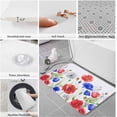 thumbnail image 4 of Kitchen Rugs and Mats,Red Blue Poppy Flower Independence Day 2 Piece Anti Fatigue Area Runner Rug Set Comfort Standing Floor Mat,Country Plant on White Non Slip Absorbent Doormats for Laundry, 4 of 6