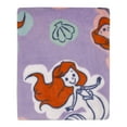 thumbnail image 3 of Disney Ariel Orange, Lavender, Aqua and White Baby Blanket, 3 of 7