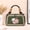 Dark Green, variant on Women's PU Peony Butterfly Embroidery Crossbody Purse, White