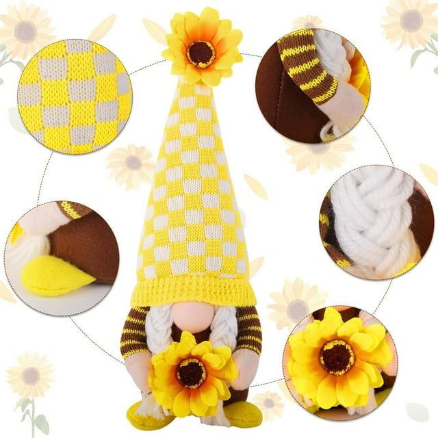 New Festival Dwarf Faceless Doll Cute Doll Sunflower Window Decoration Ornament