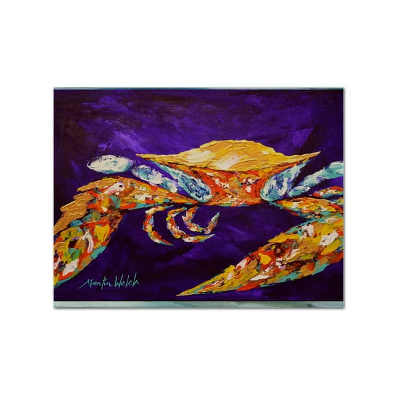 Carolines Treasures MW1172PLMT The Right Stuff Crab In Purple Fabric Placemat, Multicolor
