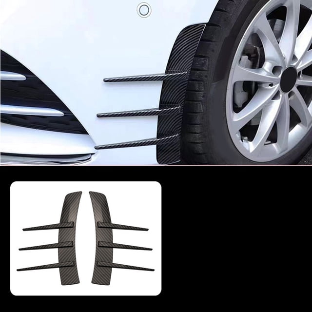 BUYISI Pair Exterior Side Fender Stickers Decoration Glossy Side Fender Car Side Vent Carbon Pattern
