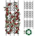 thumbnail image 2 of Enrejado de Plantas de Jardín Negro Mejorado para Plantas Trepadoras Al Aire Libre, Soporte de Enrejado de Plantas de Metal Inoxidable, Marco de Enrejado de Planta Alto para Enredaderas, Flores, Rosas, Enrejado Interior y Exterior, 2 of 8