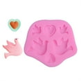 thumbnail image 2 of Chocolate Candy Sugar Craft Cartoon Cute Peace Dove Shape Mold Cake Decorating Tool Silicone Soap Mold Kitchen Gift, 2 of 6
