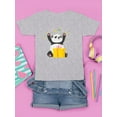 thumbnail image 3 of Cute Panda Bear Opening Present T-Shirt Juniors -Image by Shutterstock,  Medium, 3 of 4