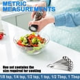 thumbnail image 5 of Measuring Spoons,Premium Heavy Duty 18/8 Stainless Steel Measuring Spoons Cups Set,Small Tablespoon with Metric and US Measurements,Set of 6 for Measuring Dry and Liquid Ingredients, 5 of 8